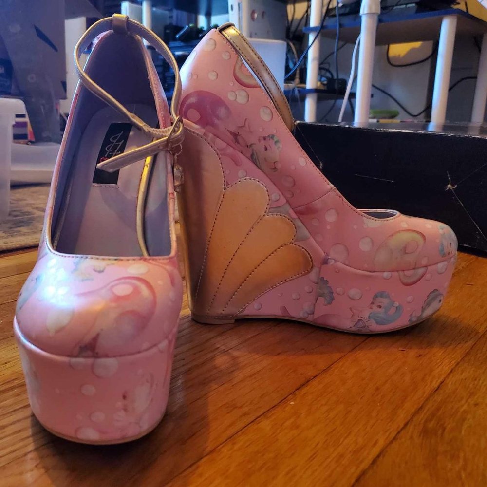 Iron Fist Pink Mermaid Wedges